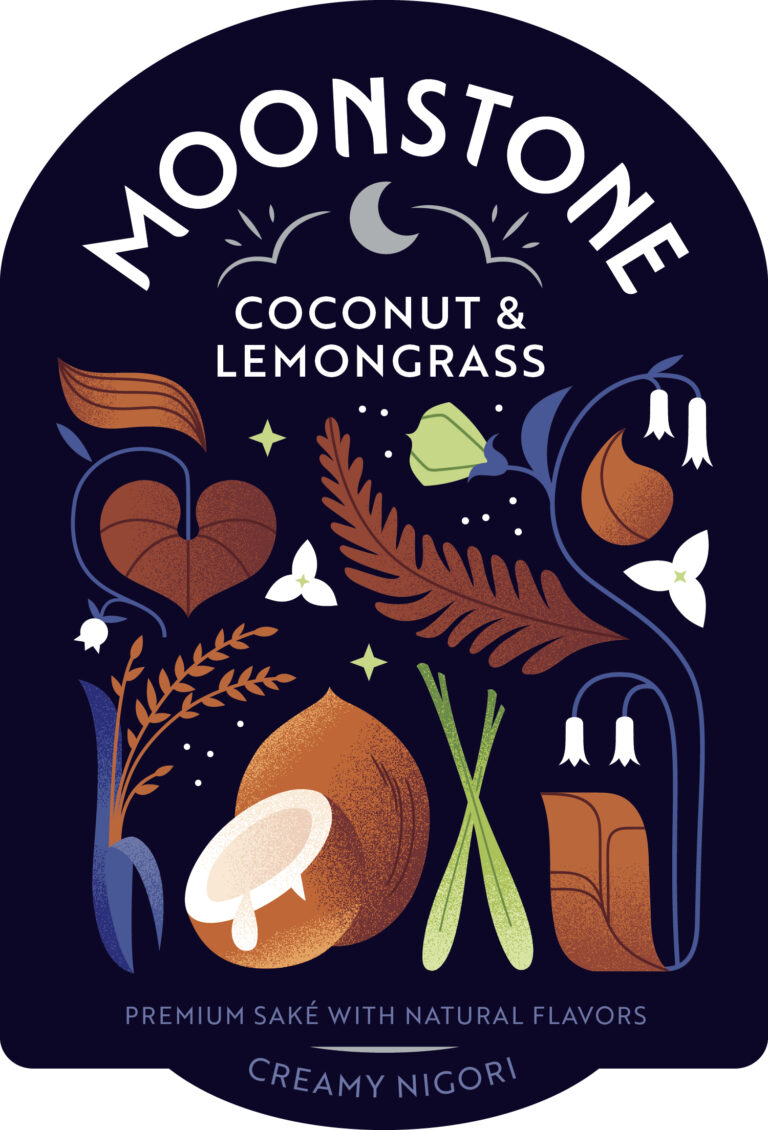 Moonstone Coconut & Lemongrass Label – front