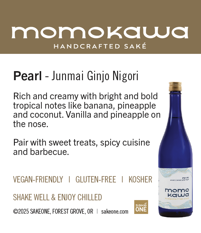 Momokawa Pearl Shelf Talker