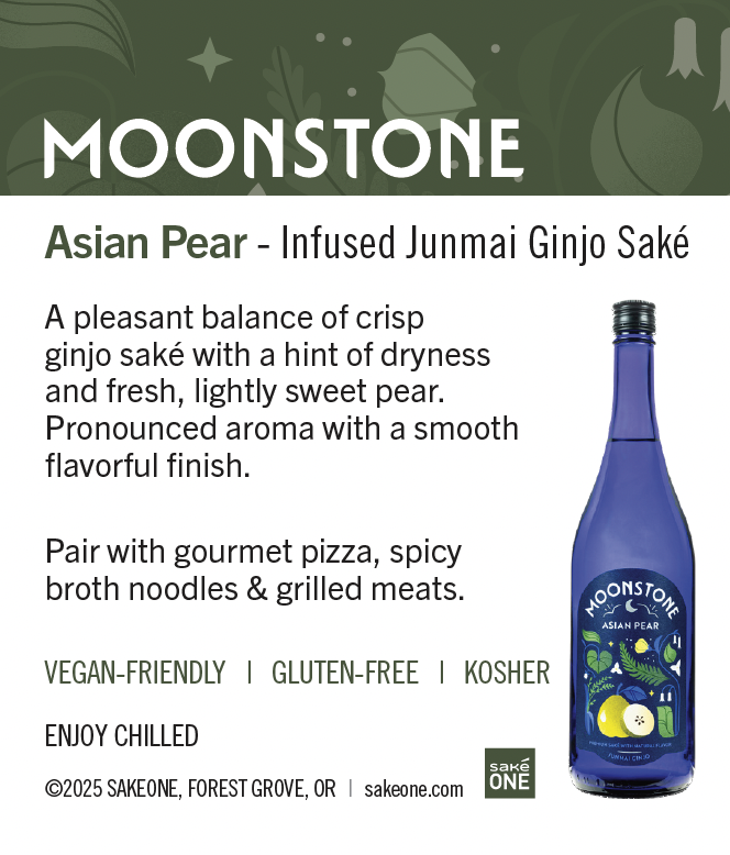 Moonstone Asian Pear Shelf Talker