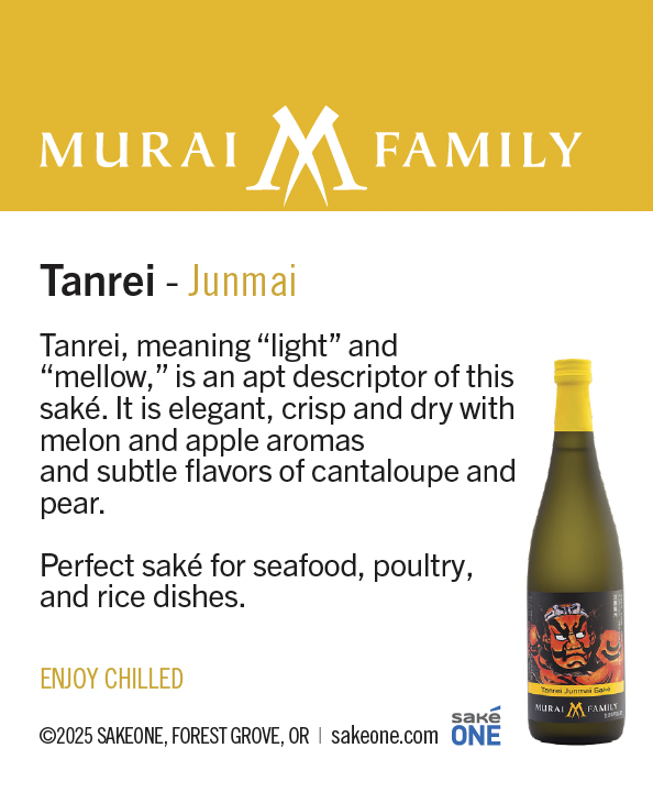Murai Family Tanrei Junmai Shelf Talker