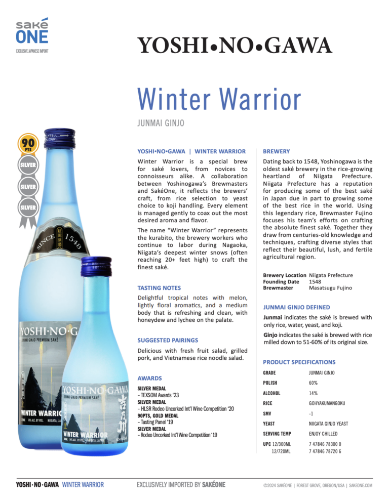 Yoshinogawa Winter Warrior Tech Sheet