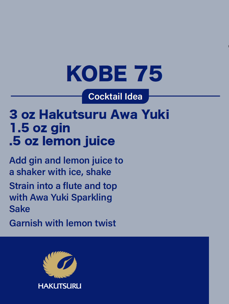 Awa Yuki Kobe 75 Shelf Talker