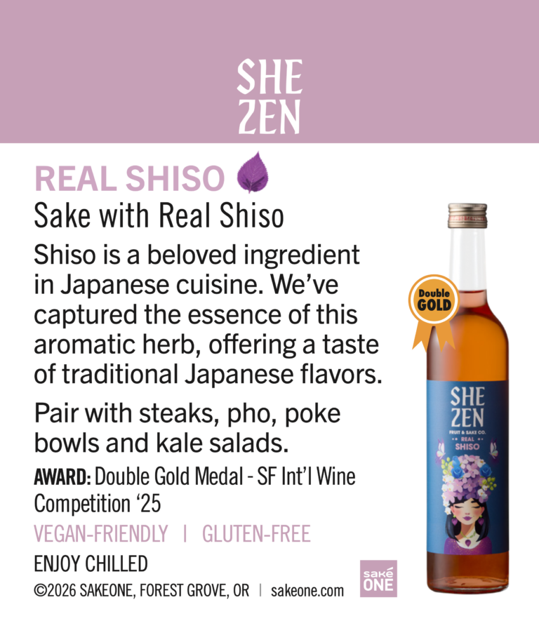 SHEZEN Real Shiso Shelf Talker