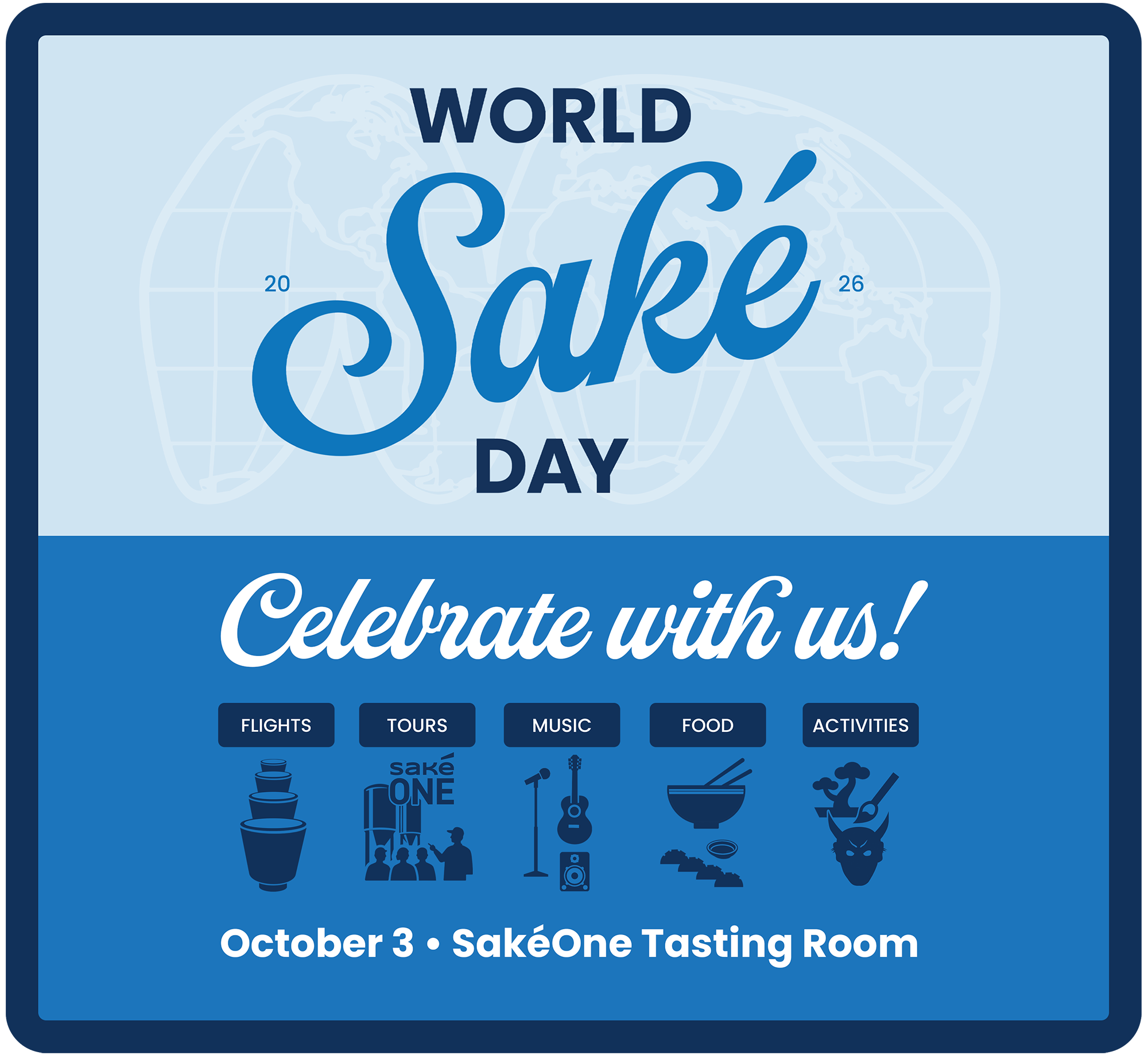 World Saké Day 2026 – Celebrate with us! October 3 at SakéOne Tasting Room